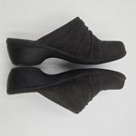 Croft & Barrow Leather Slip On Mule Clogs Charity Gray Block Heel Women Sz 7.5 M Photo 9