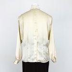 Vintage 90’s Sheer Satin Blouse with Lace in Cream | Size M Size M Photo 7