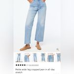 J.CREW SLIM WIDE LEG MEDIUM WASH NON DISTRESSED RAW HEM DENIM JEAN SIZE 31 P nwt Blue Photo 3
