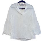 J. McLaughlin WHITE BEACH COTTON COVERUP TUNIC TOP M Photo 1