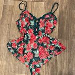 Victoria's Secret  Gold Label Floral Teddy Lingerie Bodysuit Ruffle Size M Vintage Photo 4