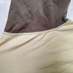 The Greii Cream Tan Gray Color Block Cropped Crewneck Sweatshirt Oversized Fit Size L Photo 4