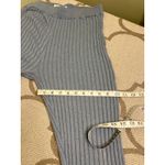 Something Navy  Ribbed wide leg pants, cashmere blend, slate blue,size medium Photo 5