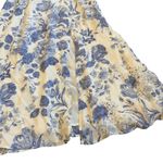 Reformation Twilight Dress White Blue Floral Print Tie Shoulders Size 12 Womens Photo 11