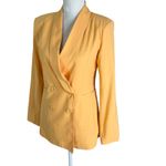 Anthropologie 4SI3NNA Double Breasted Blazer Marigold Size S Gold Photo 6