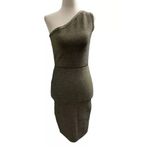 BCBG Maxazria Gold & Black Inari Bodycon Dress Women's Size Medium | 3-515 Photo 2