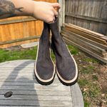 Open Edit Mya Lug Sole Chelsea Women Boots Grey Anthracite Size 11 Photo 9