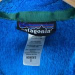 Patagonia Pull Over Fleece Blue w/ Green Accents - Women’s Small Photo 3
