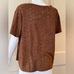 Denim & Supply Ralph Lauren Ralph Lauren Denim & Supply, Faux Suede Short-sleeve Laser cut top. Medium Photo 2