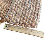 Vintage Beaded Handbag Natural Wood Raffia Woven Made in Japan Brown BOHO Retro Tan Photo 11