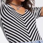 All Saints Monochrome Chevron Bodysuit Size XSmall Photo 1