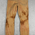 mother high waisted looker hopscotch corduroy tiedye‎ orange 26 Photo 0