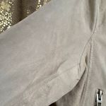 BLANK NYC White Sand Suede Leather Moto Cropped Jacket Used Medium Photo 8