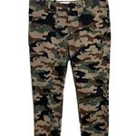 Nili Lotan Jenna Camo Print Pants Cropped Cargo Pant Green Brown Size 2 Photo 2