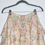 MINKPINK  Pink and Yellow Floral Ruffle Mini Skirt NWT Size Small Photo 4