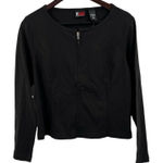 New York & Company NY Jeans Black Zip Front Crop Jacket Size M New‎ Size M Photo 0