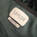 Saylor Velvet Faux Wrap Cocktail Green Long Sleeve Mini Dress Sz S Photo 6