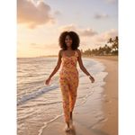 Farm Rio NWT Banana Sunshine Bow Top Jumper in Yellow Tank Jumpsuit XS Photo 1