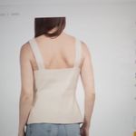 Elie Tahari  Flax Linen Blend Thick Strap Button Down Vest Flap Pockets XL Photo 7