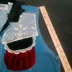 Taylor G. Dallas Texas Blue Denim Vest with Lace & Velvet Size XLarge Photo 13