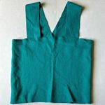House of Harlow 1960 wide strap compression knit crop top teal medium Photo 0