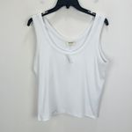 Madewell  Regenerative Cotton Ribbed Scoopneck Tank Top Womens White XL NWT Photo 5