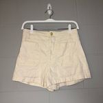 Maeve  by Anthropologie The Colette Linen Blend Cream High-Waisted Shorts Size 28 Photo 3