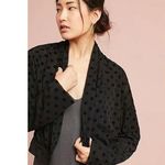 Anthropologie Ett:twa Lawrence Velvet Polka Dot Jacket Small Women’s Black Photo 0
