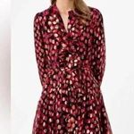 SALONI Scarlet Daisy Tilly Red Gold Black Shimmer Ruffle Mini C Dress Size 0 Photo 0