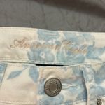 American Eagle  floral print denim shorts size 0 Photo 4