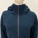 Lululemon  Scuba Hoodie Size 6 Mach Blue Light Cotton Fleece Zip Up Winter Cozy Photo 12