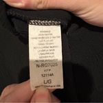 Elan  Elegant crepe V-neck faux wrap Romper black size large Photo 2