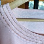 Talbots  Light Pink Cotton Modal w/ Decorative Scoop Neck Size Large Photo 3