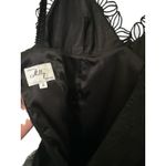 Milly NYC ruffle Lace Trim Hem Dress Size 2 Cocktail Made In USA Cotton/Silk Black Photo 5