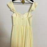 DESSY COLLECTION Bustier Maxi Dress in Butter Yellow Size US 4 Photo 6