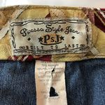 Picasso Style Jean PSJ Womens Skirt Denim Y2K Vintage Lace Up Modest S Blue Photo 2