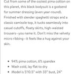 ATM Women's Luxury Pima Cotton Cami Bodysuit Black Top Size Small Stretchy Photo 7