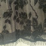 Notations  Women’s Black‎ Lace & Velvet Whimsigoth Dark Romantic Beaded Top XL Photo 3