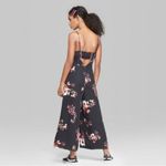 Wild Fable Black Floral Spaghetti Strap Pants Jumpsuit Women’s Size Medium Photo 1