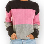 ALC Frank A.L.C. Womens Small Robertson Alpaca & Wool-Blend Color Block Sweater Photo 0