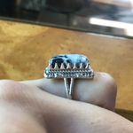 Natural White Buffalo Sterling Silver Ring Size 7 Photo 1