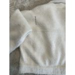 Shaci Blue Womens White Button Up Collared Furry Cropped Jacket Small Photo 14