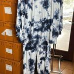 INS Navy Blue Tie Dye Loungewear Pajama Set Size XL Photo 3