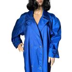 Vintage 80's Raingear Royal Blue raglan Sleeves Raincoat size 10 Photo 2