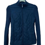 Croft & Barrow NWOT NAVY BLUE PUFFER SWEATER JACKET Photo 0