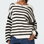 Edikted  black and white striped sweater Photo 0
