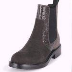 Jeffrey Campbell Edmond Leather Chelsea Ankle Boot Grey Multi Exotic Size 6 Photo 0