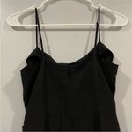 frame denim Frame Twist Front Shantung Midi Dress Noir Black XS Photo 2