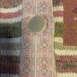 PER UNA BRAND MULTICOLORED 3 BUTTON CARDIGAN SWEATER PINK CREME OLIVE PTP 18/19” Size M Photo 7