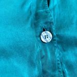 Victoria's Secret VTG 100% Silk Victoria’s Secret Gold Label Pajama Lounge Sleep Shirt S Green Photo 7